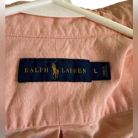 Polo Ralph Lauren Casual Button Down Shirt, Men's L Pastel Orange - Picture 4 of 6